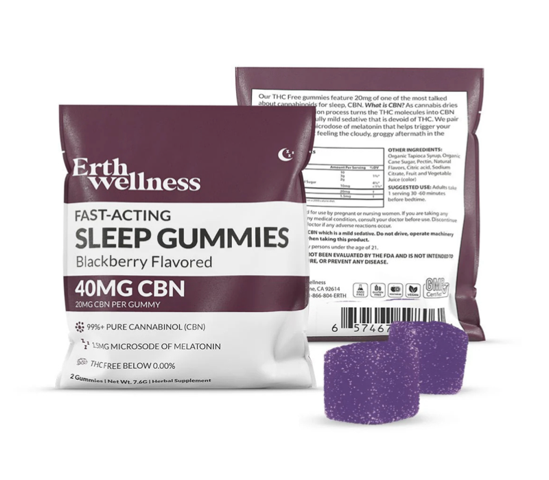 Erth Wellness 2ct Gummies / Blackberry